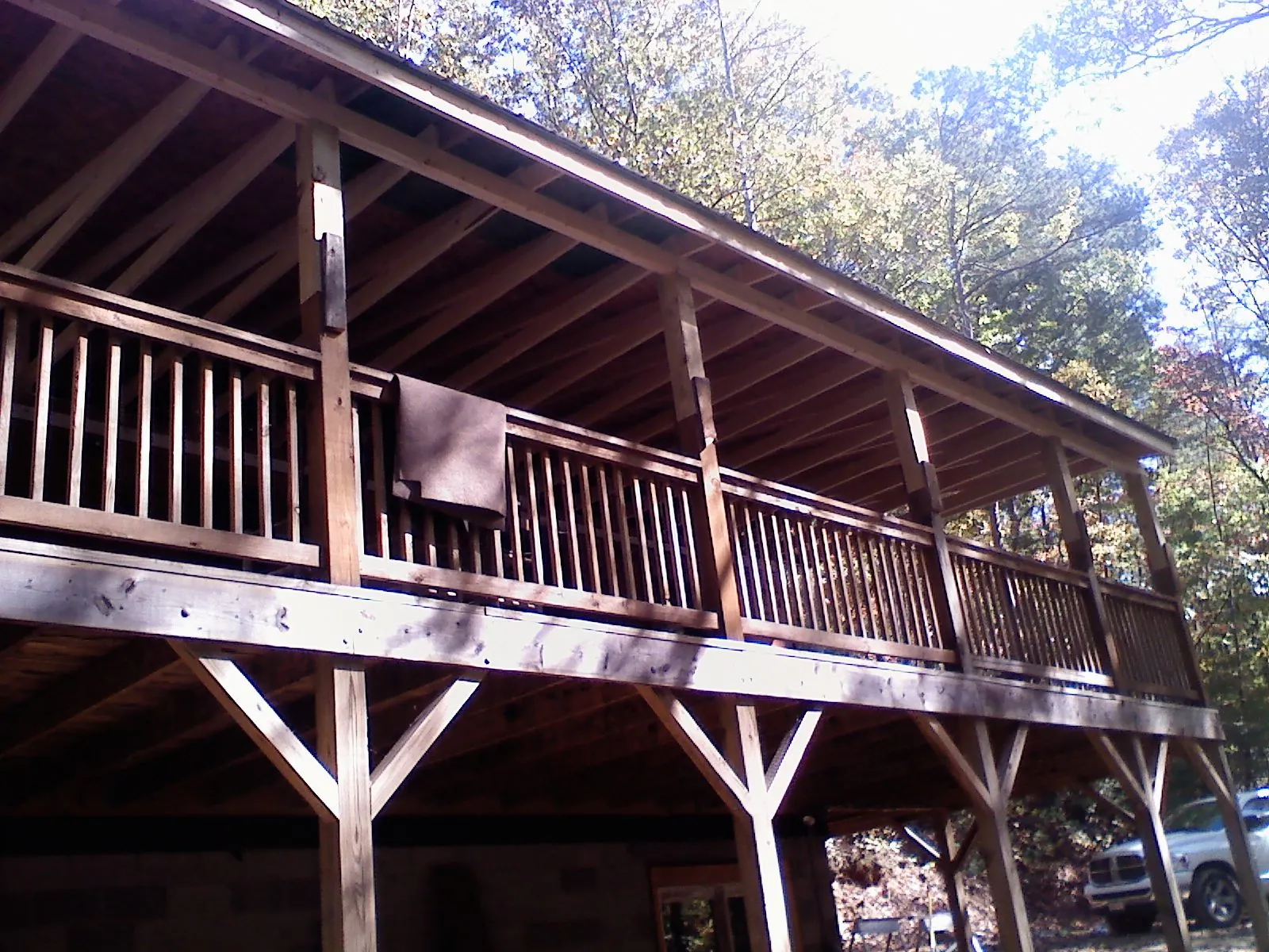 Timber framing under a new elevated porch and deck — Roof Leak Repair in Bertram by Roofing Brothers